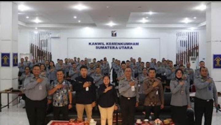 Rutan Kelas I Medan Ikuti Sosialisasi Teknis Pemilu 2024 di Kanwil Kemenkumham Sumut