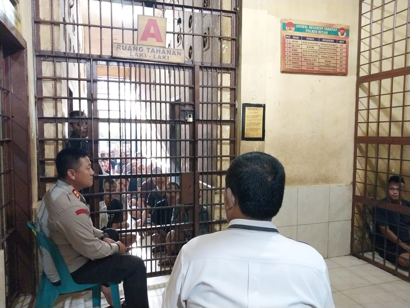 Kapolres Binjai Cek RTP dan Berdialog Langsung Dengan Para Tahanan