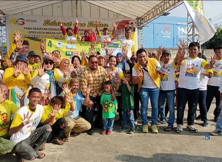 Ribuan Masyarakat Padati Lapangan Eks Pekan Raya Hadiri Kampanye Calon Caleg Partai Golkar Helmax Alex Sebastian Tampubolon