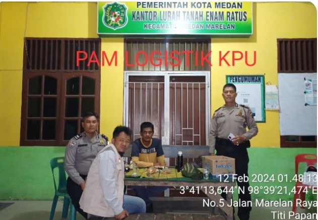 Kapolres Pelabuhan Belawan Lakukan Pengawalan Pendistribusian dan Penjagaan Logistik Pemilu