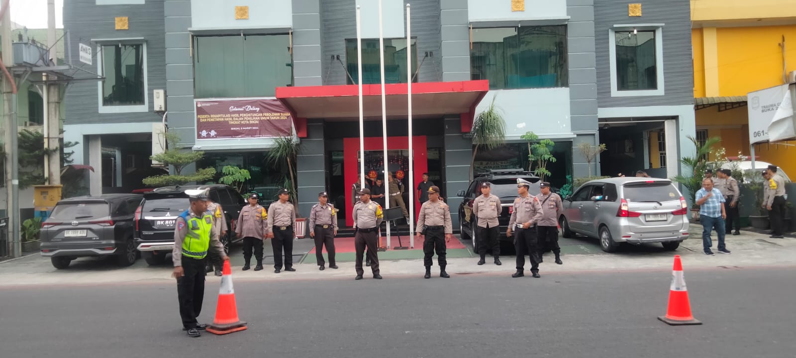 Polres Binjai Kerahkan Personil Untuk Pengamanan Penghitungan Suara Pemilu Tahun 2024