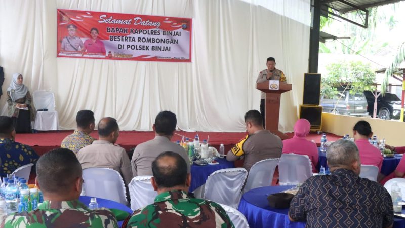 Kapolres Binjai Beserta Ibu Ketua Bhayangkari Cabang Binjai Tinjau Polsek Jajaran