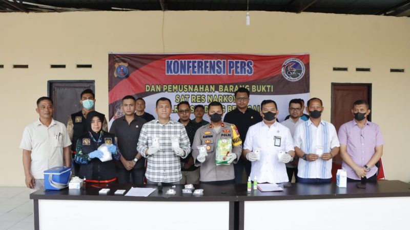 Polres Sergai Musnahkan Barang Bukti 2,7 Kg Narkotika Jenis Sabu