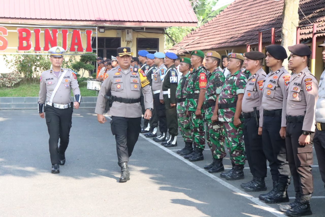 Polres Binjai Gelar Apel Pasukan Operasi Kewilayahan Keselamatan Toba 2024