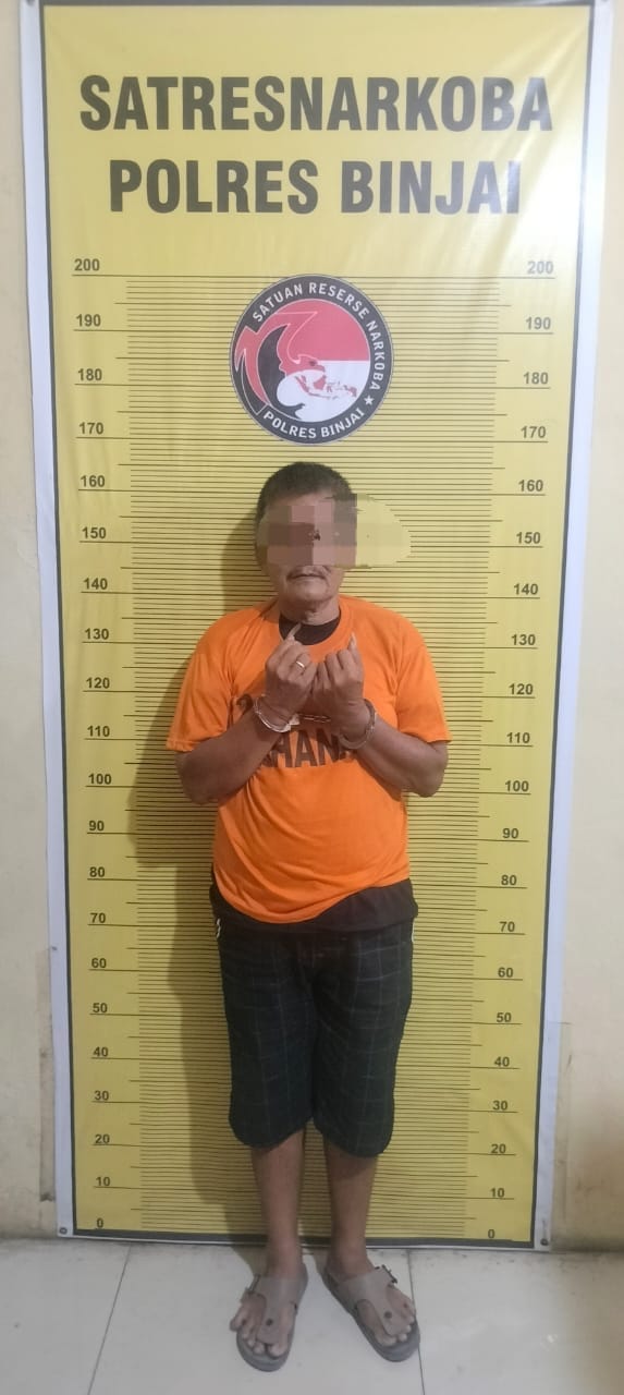 Polres Binjai Ringkus Kakek-Kakek Pengedar Sabu di Tandam Hulu