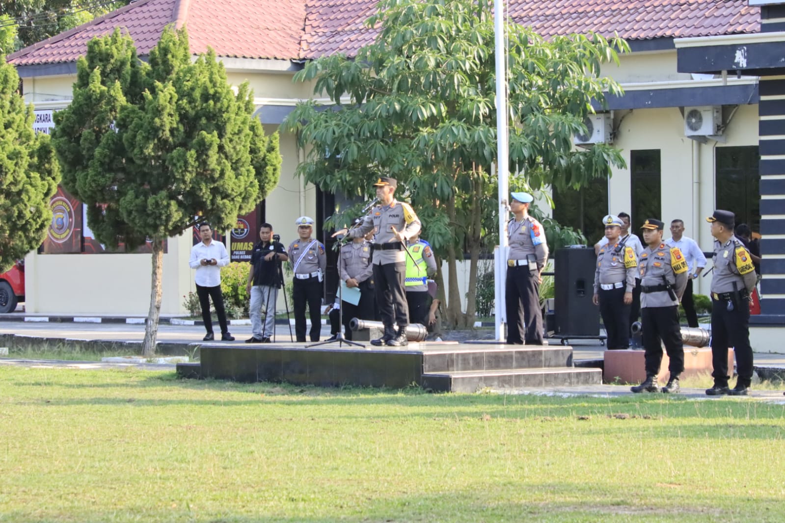 Kapolres Sergai Pimpin Apel Ikrar Keselamatan Jalan dan Deklarasi Anti Geng Motor