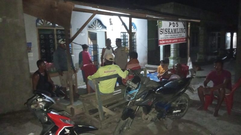 Kapolsek Tanjung Beringin Bersama Personil Kakukan Patroli dan Monitoring Penjagaan Satkamling