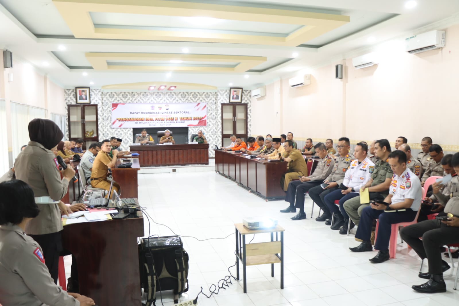 Polres Binjai Gelar Rakor Lintas Sektoral Dalam Rangka Pengamanan Idul Fitri 1445 H