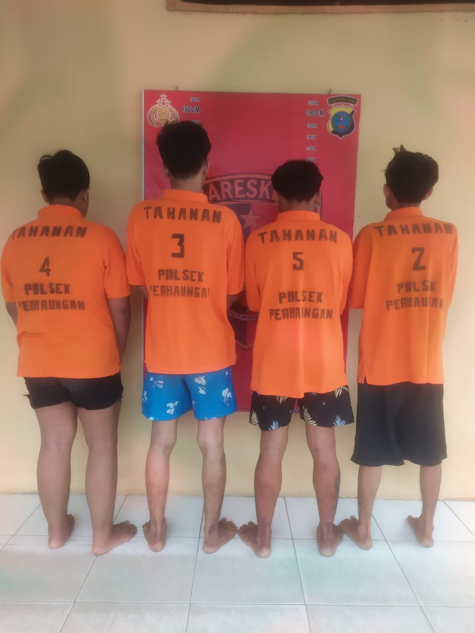 Polsek Perbaungan Amankan Empat orang Anggota Geng Motor Terduga Pelaku Penganiayaan 