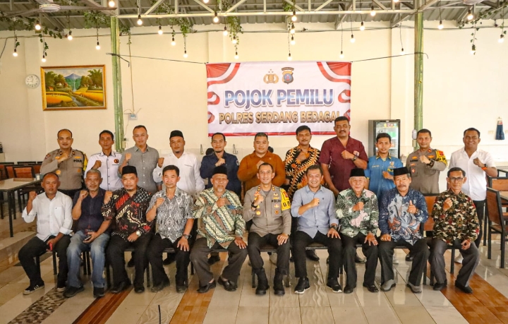 Polres Sergai Gelar Pojok Pemilu Serentak 