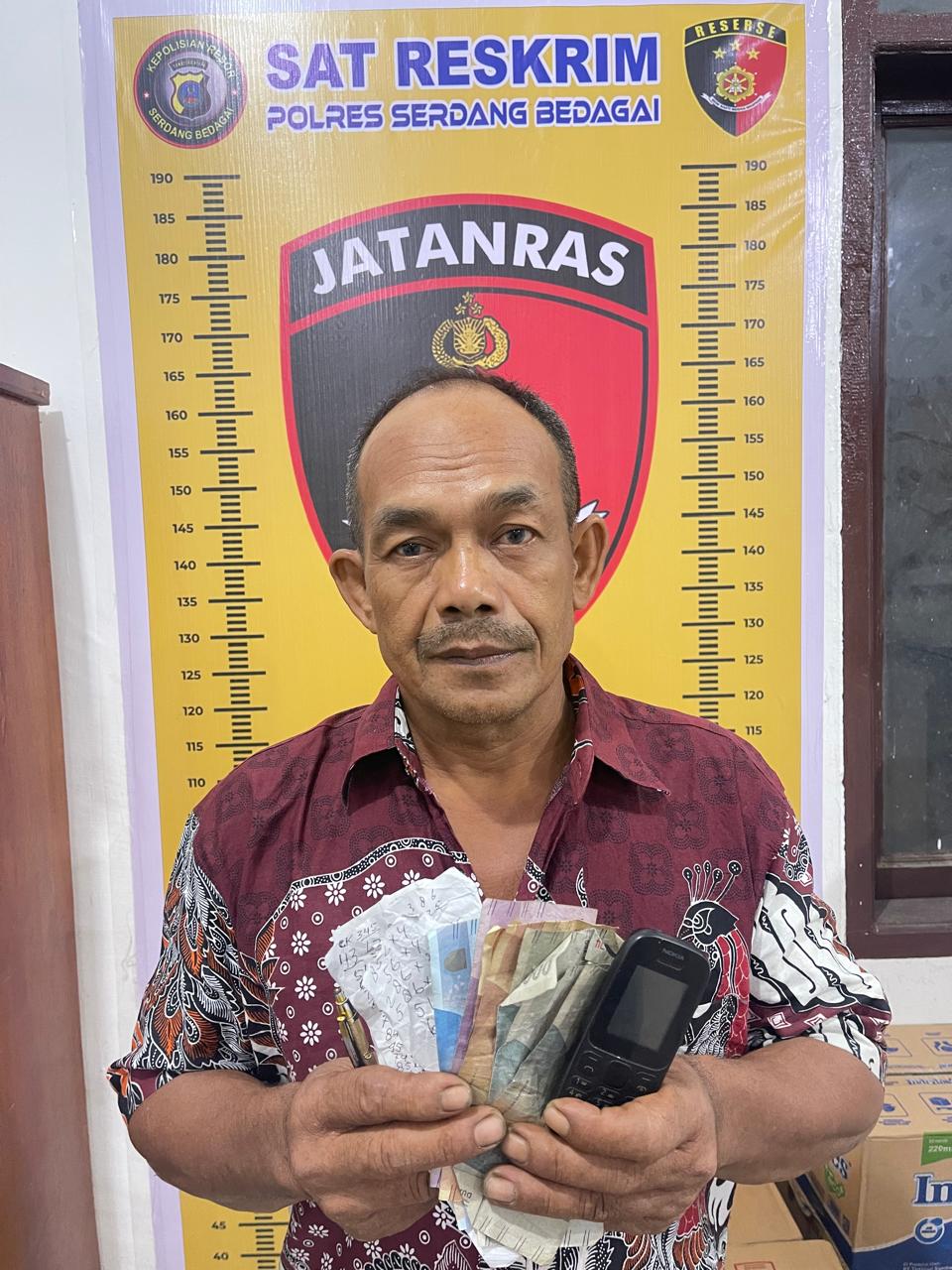 Tim Opsnal Satreskrim Polres Sergai Bekuk Pelaku Perjudian Tebak Angka Jenis Kim