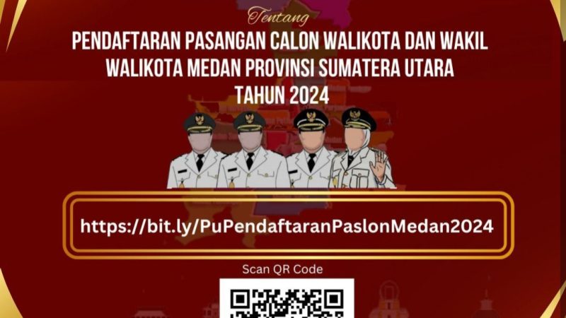 KPU Kota Medan Resmi Buka Pendaftaran Calon Walikota Beserta Wakil Walikota Selama 3 Hari