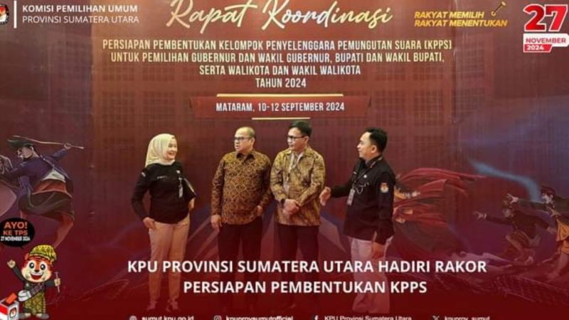 KPU Sumut Hadiri Rakor Persiapan Pembentukan KPPS