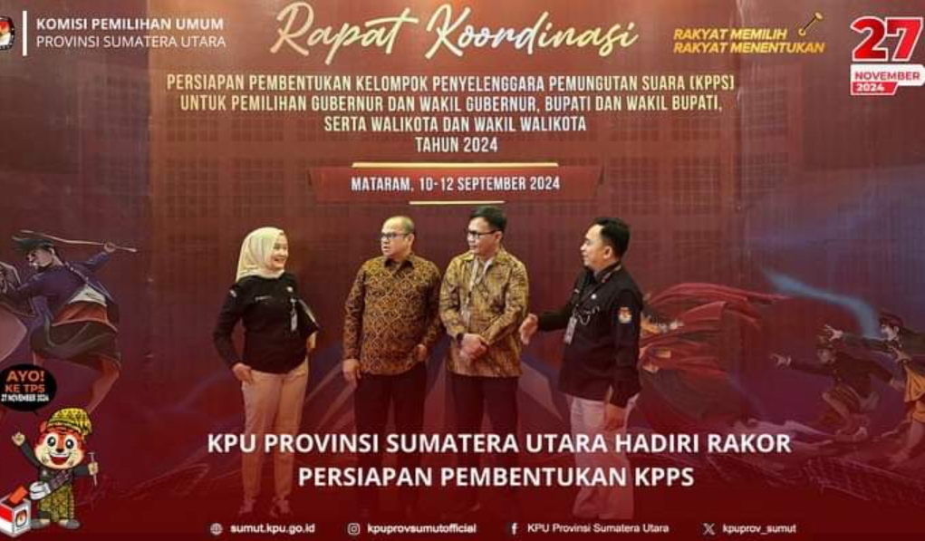 KPU Sumut Hadiri Rakor Persiapan Pembentukan KPPS