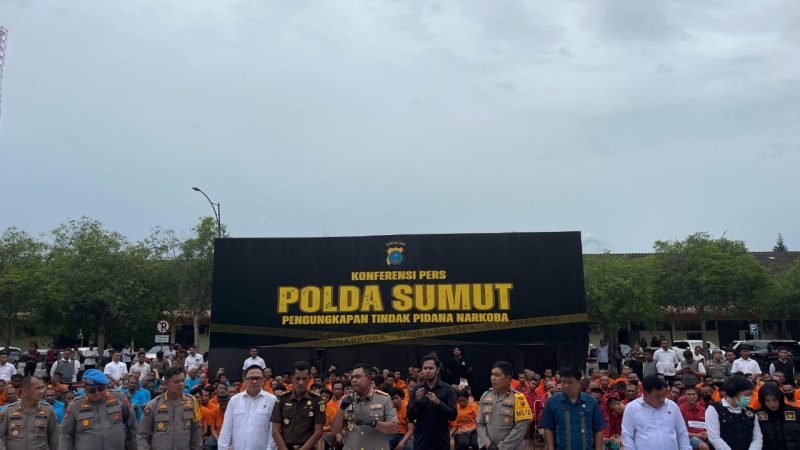 Berantas Narkoba, Timsus Polda Sumut Hadiahi Timah Panas 28 Tersangka, Ratusan Kg Sabu dan Puluhan Ribu Ekstasi Disita