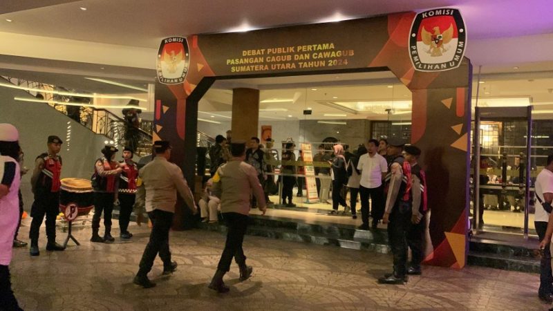 Polda Sumut Siagakan 384 Personil untuk Pengamanan Debat Cagub dan Cawagub di Medan