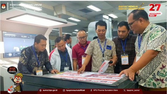 Pilgubsu 2024, KPU Provinsi Sumut Monitoring Langsung Percetakan Surat Suara di Jawa Barat