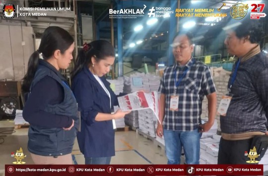 KPU Kota Medan Monitoring Pencetakan Surat Suara Pilkada Tahun 2024