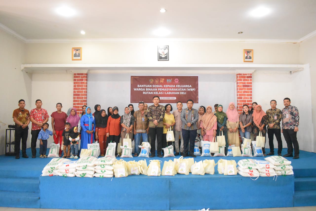 Rutan Labuhan Deli Gerak Cepat Salurkan Bantuan Sosial Kepada Keluarga Warga Binaan