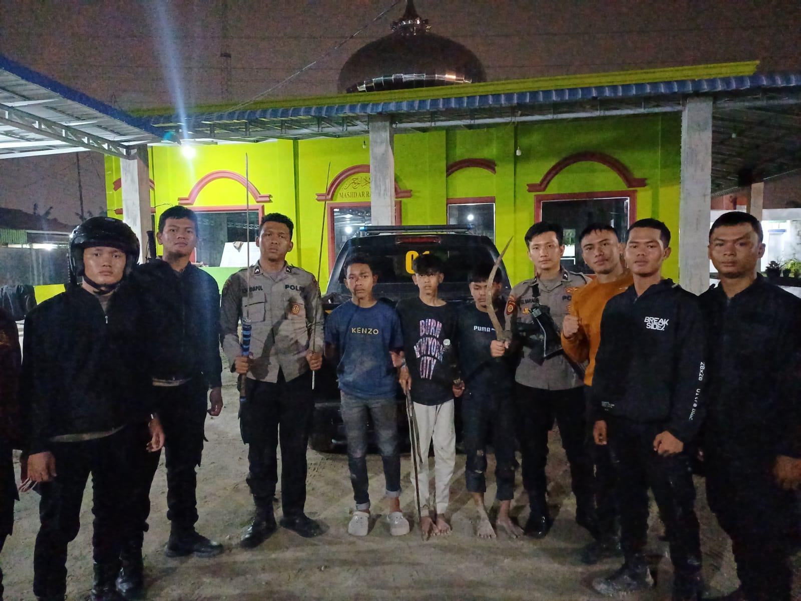 Berantas Kejahatan Jalanan, Polisi Amankan Lima Pelaku Tawuran di Jalan Selambo Medan