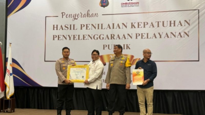 Enam Polres Polda Sumut Raih Award Daru Ombudsman RI