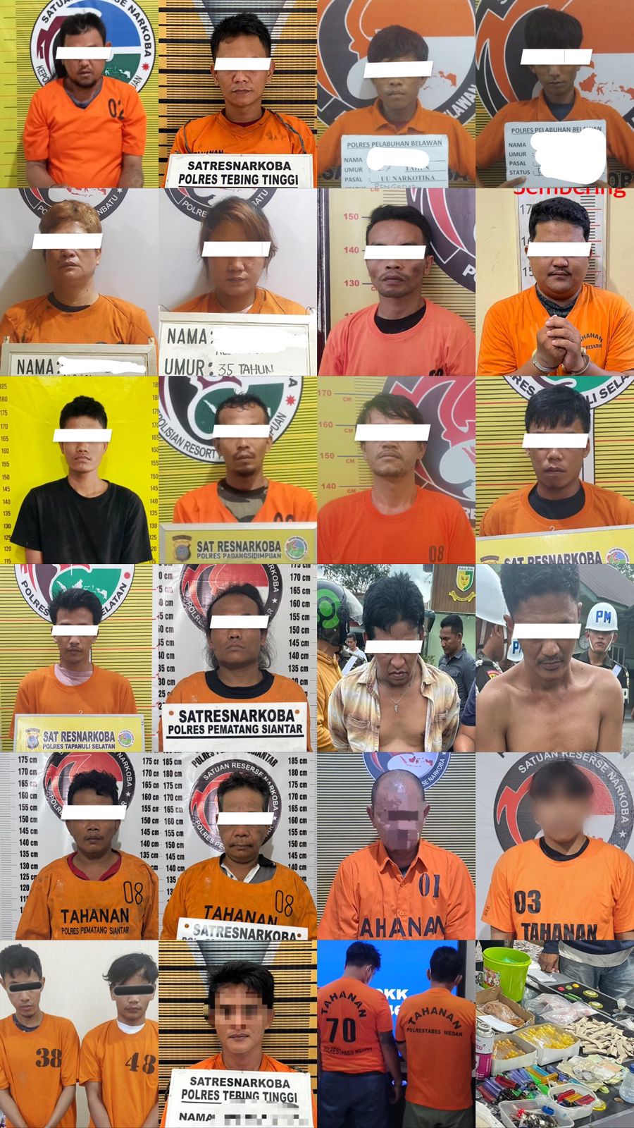 Pekan ini Polda Sumut Amankan 130 Pelaku dan Puluhan Kilogram Barang Bukti