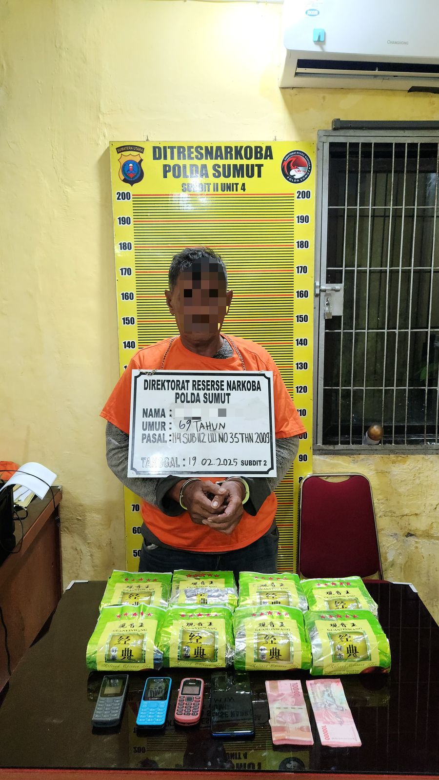 Polda Sumut Tangkap 3 Kurir, 8 Kg Sabu Jaringan Internasional Disita