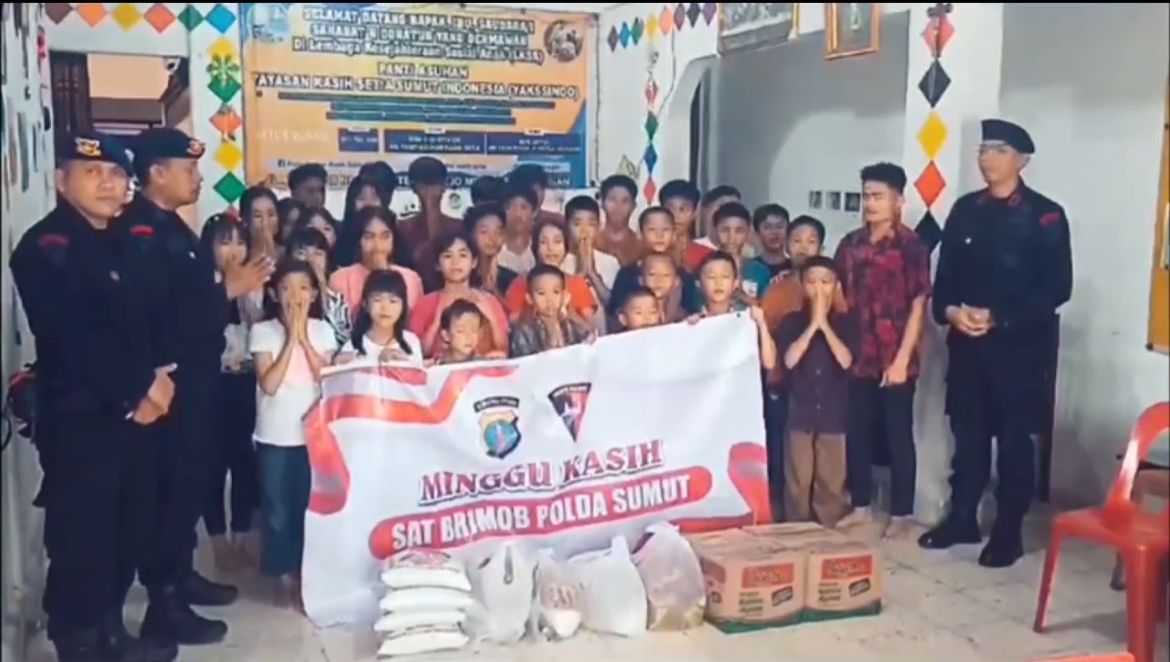 Polri Hadir dan Peduli: Satbrimob Polda Sumut Gelar Bakti Sosial di Jumat Berkah dan Minggu Kasih
