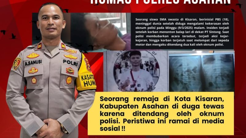 Polres Asahan Sampaikan Fakta Terkait Dugaan Kekerasan Terhadap Pandu Brata: Janji Transparansi Penyelidikan