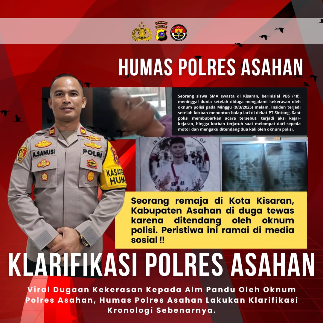Polres Asahan Sampaikan Fakta Terkait Dugaan Kekerasan Terhadap Pandu Brata: Janji Transparansi Penyelidikan