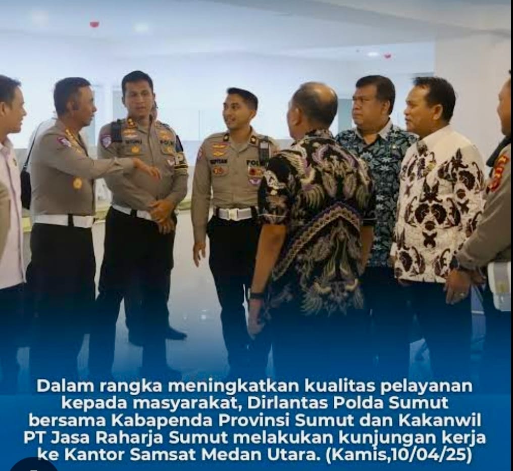 Dirlantas Polda Sumut Beserta Jajaran Berkunjung ke Samsat Medan Utara