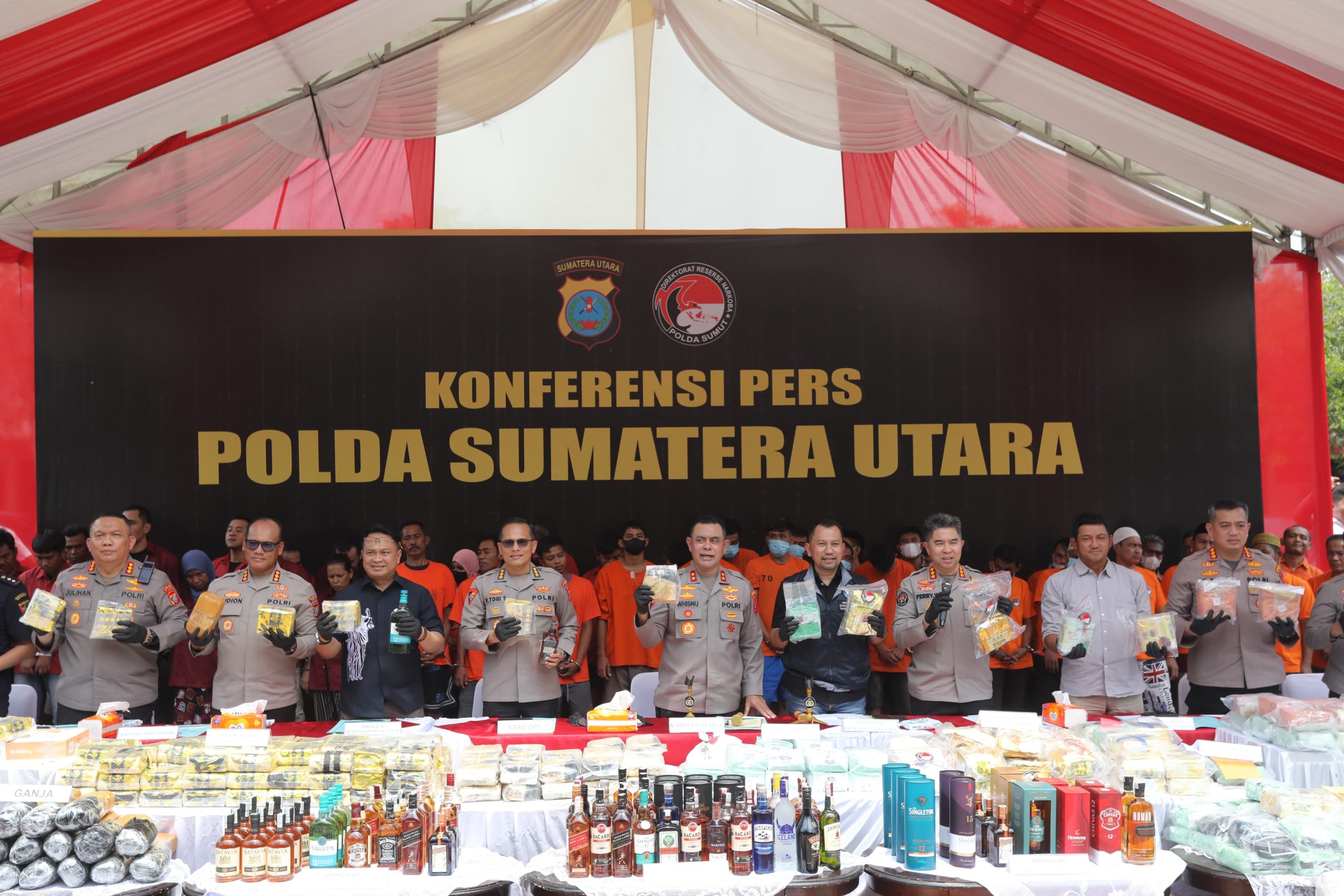 Polda Sumut Berantas Narkoba, 2.373 Kasus Terungkap Sejak Awal 2025
