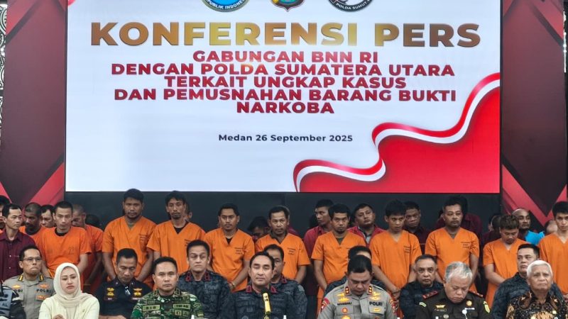 Sinergi BNN RI dan Polda Sumut Ungkap 1,7 Ton Narkotika, Tegaskan Perang Melawan Narkoba