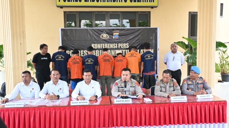 Polres Labusel Tangkap 8 Pelaku Curanmor, Sita 15 Motor