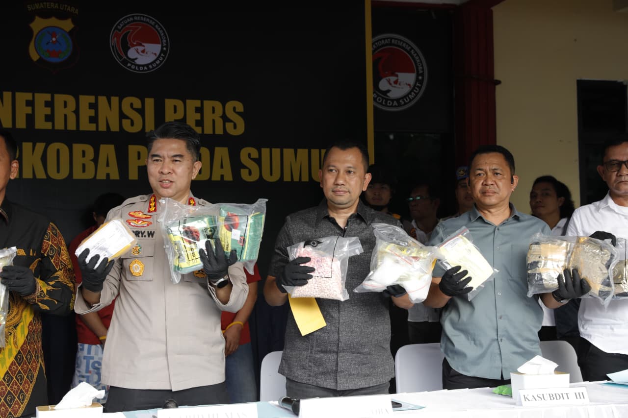 Polda Sumut dan Jajaran Ungkap 571 Kasus Narkoba, Selamatkan 225 Ribu Jiwa dari Bahaya Narkotika