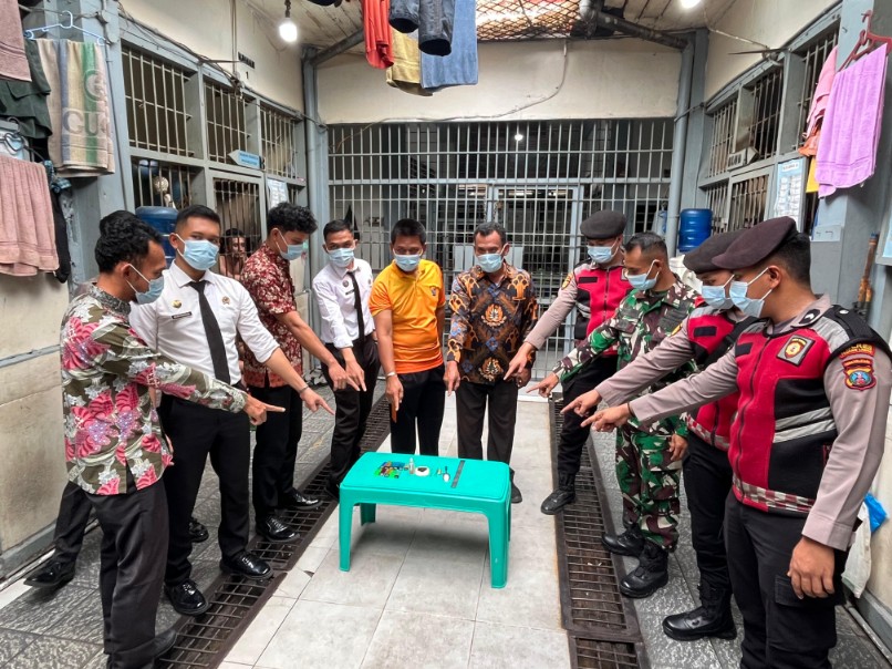 Polres Palas dan Rutan Kelas IIB Sibuhuan Gelar Razia Gabungan, Ini Hasilnya.