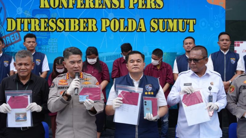 Sinergi dan Kolaborasi, Polda Sumut dan OJK Berhasil Bongkar Sindikat Penipuan Online Ratusan Juta