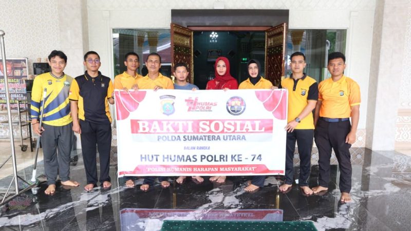 Sambut HUT Humas Polri ke-74, Bidhumas Polda Sumut Tebar Kepedulian Lewat Bakti Religi