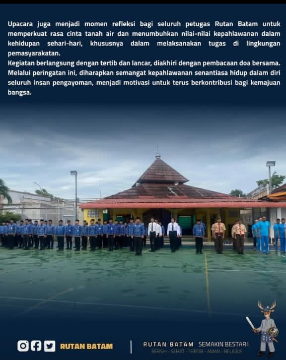 RUTAN BATAM LAKSANAKAN UPACARA PERINGATAN HARI PAHLAWAN TAHUN 2025