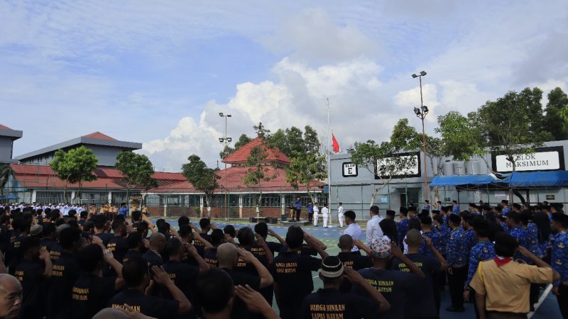 Upacara 17 Hari Bulan di Lapas Batam Teguhkan Kesadaran Berbangsa dan Bernegara bagi Warga Binaan dan Petugas