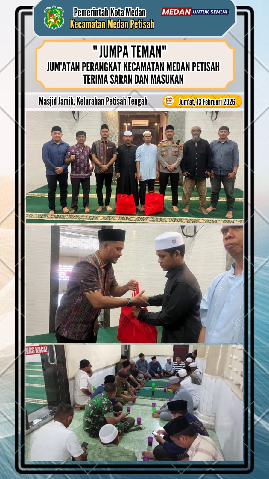 Kecamatan Medan Petisah Gelar “JUMPA TEMAN” untuk Tingkatkan Silaturrahmi dengan Masyarakat
