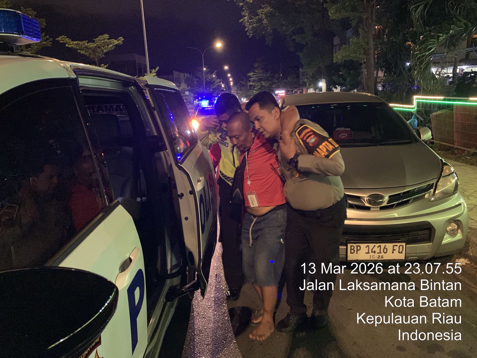 Personel Polsek Batam Kota Datangi Lokasi Dugaan Laka Lantas