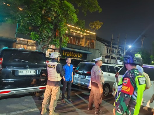 Polsek Medan Baru Gelar Patroli Gabungan Tiga Pilar Bersama TNI dan Pemko
