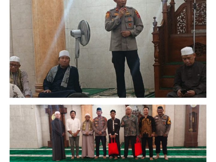 Jumat Curhat, Kapolsek Medan Baru Sampaikan Pesan Kamtibmas dan Call Center 110 di Masjid Nurul Muslimin