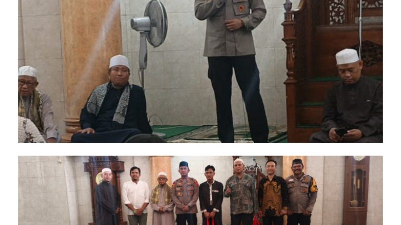 Jumat Curhat, Kapolsek Medan Baru Sampaikan Pesan Kamtibmas dan Call Center 110 di Masjid Nurul Muslimin
