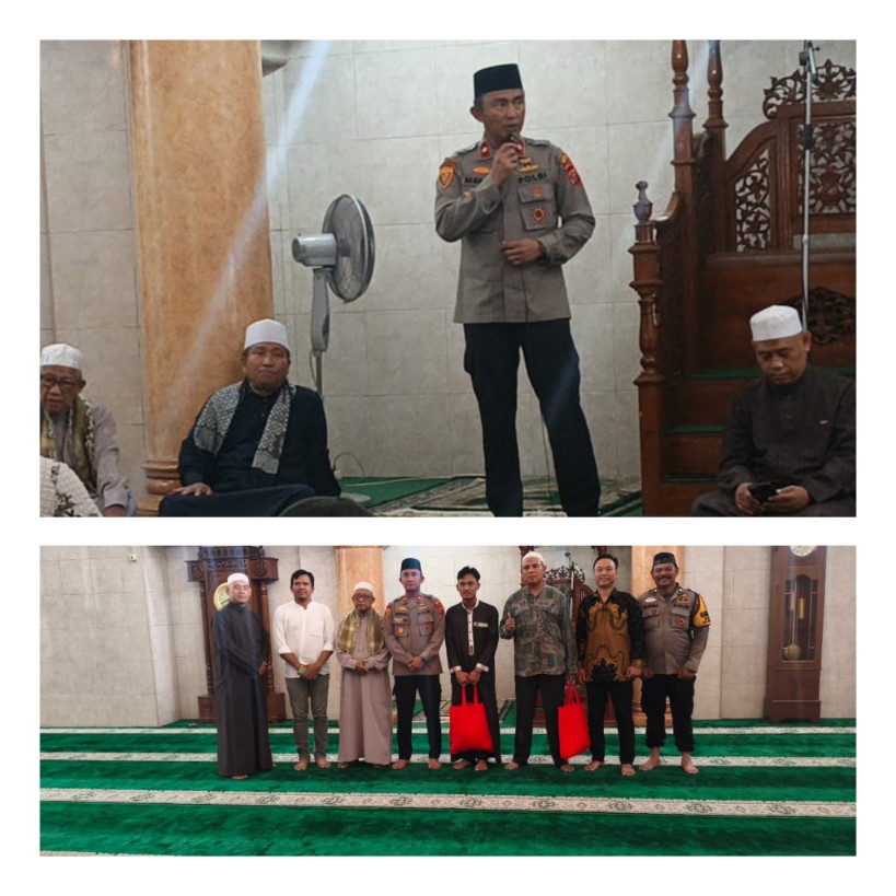 Jumat Curhat, Kapolsek Medan Baru Sampaikan Pesan Kamtibmas dan Call Center 110 di Masjid Nurul Muslimin