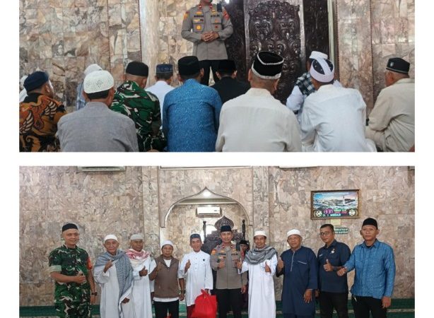 Kapolsek Medan Baru Silaturahmi dan Berikan Himbauan Kamtibmas kepada Jemaah Masjid Qiblatin