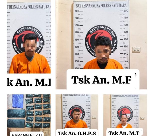 Polres Batu Bara Ungkap Peredaran Etomidate, Empat Tersangka Diamankan