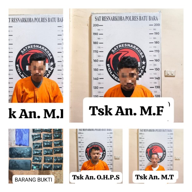 Polres Batu Bara Ungkap Peredaran Etomidate, Empat Tersangka Diamankan