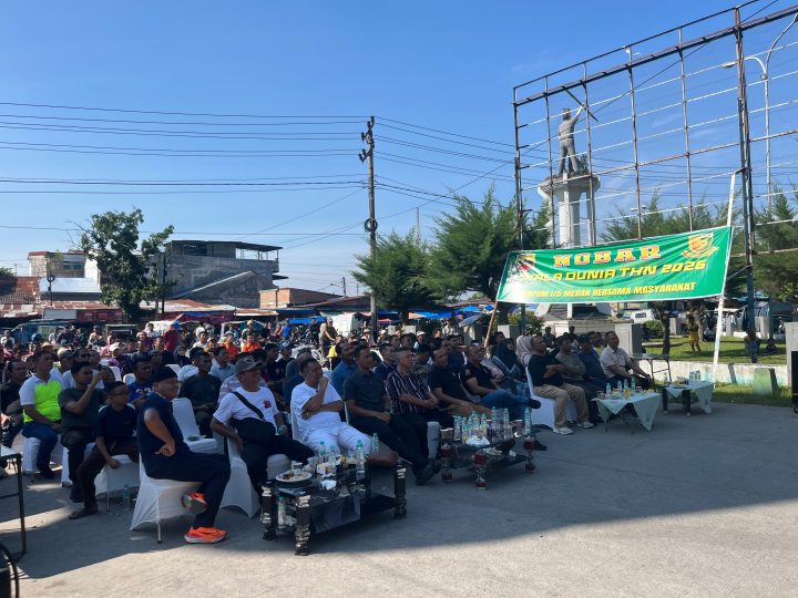 Dandenpom I/5 Medan Gelar Nobar Piala Dunia Bersama Masyarakat Belawan